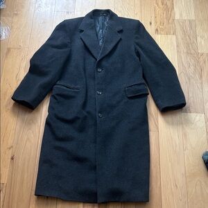 Grey Cashmere vintage coat made in Britain.